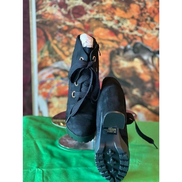 Adalina Black platform Women ankle bootie size 6 - Picture 4 of 4